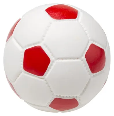 Zdjęcie produktu dla Piszcząca piłka futbolowa dla psa 7 cm mix kolorów