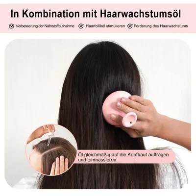 Immagine prodotto di Spazzola per massaggio del cuoio capelluto SHINLEA, spazzola per capelli in morbido silicone per lo shampoo, esfoliazione e massaggio del cuoio capelluto; stimola la crescita dei capelli, riduce la forfora, capelli