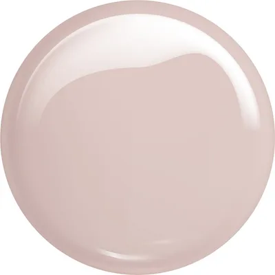 A single drop of nail polish on a white background.