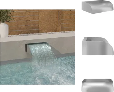 Produktbild von vidaXL Wasserfall 45x34x14 cm Edelstahl 304 - Brunnen & Wasserfälle