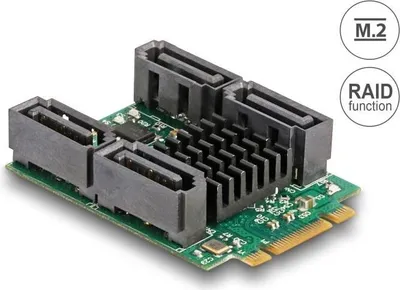 Immagine prodotto di DELOCK Konverter M.2 Key B+M Stecker zu 4 x SATA Stecker