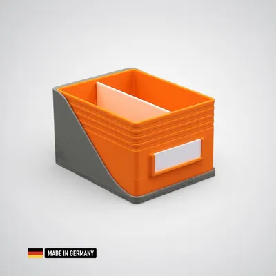 Produktbild von Sortierbox System für IKEA Skadis Lochwand mit Halterung Ablagen Organizer Orange
