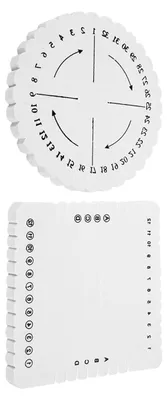 Produktbild von 2 Runde und Quadratische Kumihimo-Scheiben für Makramee-Armbänder