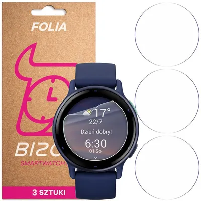 Produktbild von 3x Schutzfolie für den Bildschirm für Garmin Vivoactive 5, Bizon Watch HydroFlex