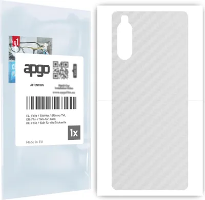 Produktbild von apgo Rückseite Schutzfolie für Sony Xperia 10 III -  Hinten Schutzfolie Carbon Transparent (durchsichtig), Rückseite Folie schützt vor Kratzern und Fingerabdrücken