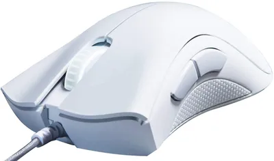 Produktbild von DeathAdder Essential Gaming-Maus Optischer Sensor mit 6400 DPI 5 programmierbare Tasten mechanische Schalter gummierte Seitengriffe Weiß