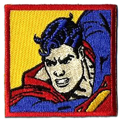 Obrázok produktu pre Superman face 1 - nášivka, nažehľovacia nášivka, nažehľovacia aplikácia, nášivky, nášivky, na nažehlenie, veľkosť: 5,5 x 5,5 cm