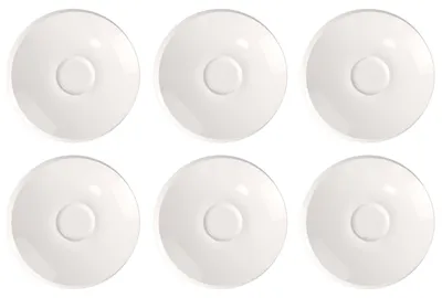 Produktbild von Villeroy & Boch NewMoon 6er Set Espressountertasse 13 cm weiß Porzellan