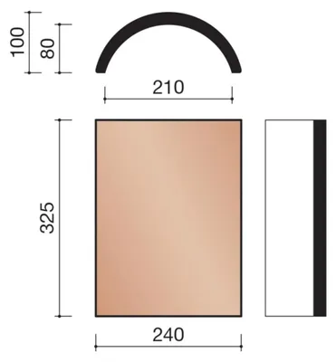 Image de Arêtier demi-rond sans emboîtement 210 mm rustique - WIENERBERGER - P0003300