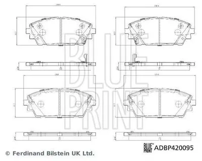 Produktbild von BLUE PRINT Bremsbeläge Satz Vorne für MAZDA 3 Schrägheck (BP) ADBP420095