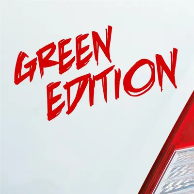 Produktbild von Auto Aufkleber Green Edition Auto Car Tuning Motorrad 15x7 cm Rot Sticker Heckscheibenaufkleber