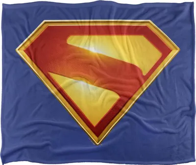 Obrázok produktu pre Superman - farebná deka s logom, hodvábna, supermäkká TV23989 (jedna veľkosť) (modrá/farebná)