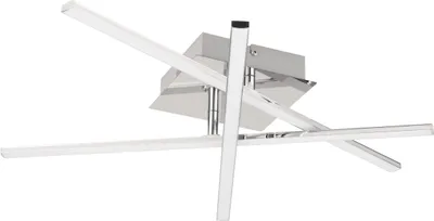 Produktbild von EGLO LED Deckenlampe Lasana 1, 3 flammige Deckenleuchte, Material: Stahl, Kunststoff, Farbe: Chrom, weiß