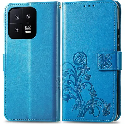 Produktbild von Mobigear Clover Schutzhülle für Xiaomi 13 – Klapphülle mit Portemonnaie – Blau