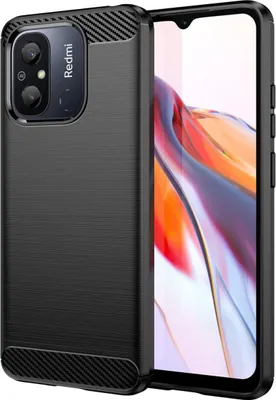 Obrázok produktu pre Carbon Case kompatibilný s Xiaomi Redmi 14C Flexibilný silikónový karbónový kryt Black