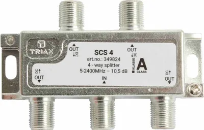 Image de Répartiteur TRIAX SAT quadruple 5-2400 MHz 10,5 dB SCS 4