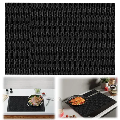Image de Tapis de protection en silicone pour plaques à induction, tapis résistant à la chaleur, tapis de protection magnétique pour plaques à induction, tapis antidérapant pour plaques à induction, tapis de protection pour plaques à induction, protection anti-rayures pour plaques à induction.