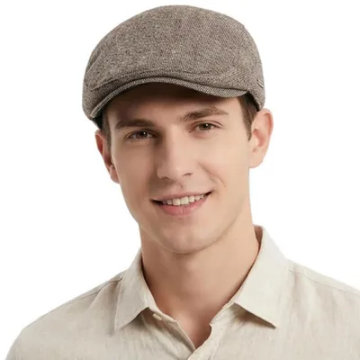 Immagine prodotto di Cappello da uomo, modello berretto, invernale, color kaki, taglia M-L, in cotone/poliestere