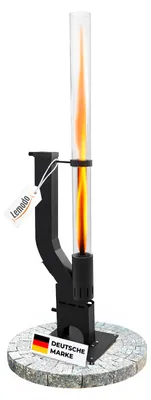 Produktbild von Pelletfackel PRIME Feuerrohr, Feuersäule Outdoor für Garten mit Glasröhre