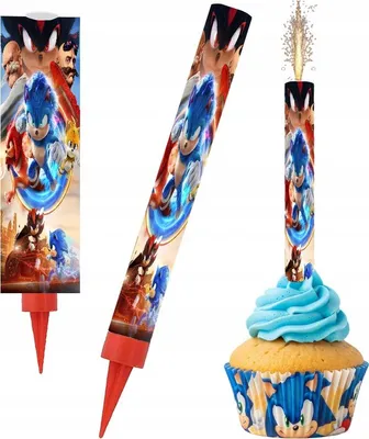 Image de FOUNTAIN Couvercle pour gâteau Hérisson bleu SONIK Jeu de contes de fées Anniversaire 18cm