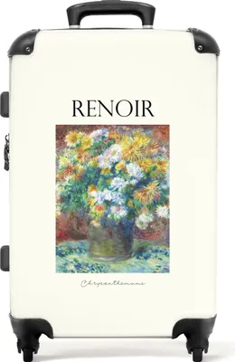 Produktbild von NoBoringSuitcases.com® Großer Koffer - Kunst - Renoir - Blumen - Alte Meister - Vintage - Kombinationsschloss TSA - Hartschalen Trolley 4 Rollen - 72 liter - Reisekoffer - 66 cmKoffer Mittelgroß 67x43x25 cm, 72L,