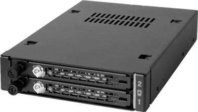 Produktbild von Icy Dock MB492SKL-B, Schwarz, 2.5", SATA, Serial Attached SCSI (SAS), Metall, HDD, SSD, 25,4 mm