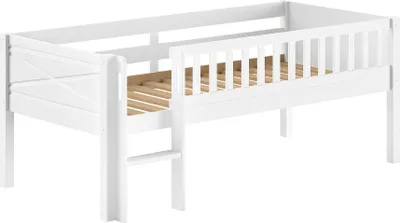 Produktbild von FURNLUX Loft Bed Scott White 90x200cm / Hauptfarbe: Weiß / Abmessungen: 105 x 208 x 83 cm