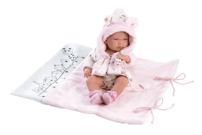 Produktbild von Llorens Baby Puppe Nica Rosa mit Decke 40 cm