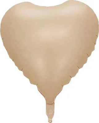 Produktbild von HERZ Folienballon Matt CREME 45cm
