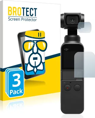 Produktbild von 3x BROTECT Schutzglas für DJI Osmo Pocket (Display + Linse) Schutzfolie Panzer Folie Glas Display Schutz klar