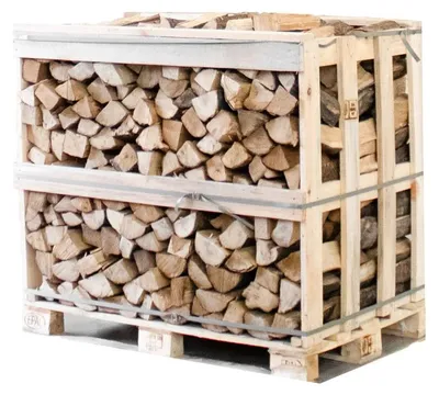 Produktbild von Halbe palette kammergetrocknetes gespalten Hainbuche Brennholz 25cm