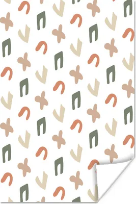 Produktbild von MuchoWow® Poster Hintergrund - Formen - Pastell 40x60 cm - Plakate für die Wand - Poster Babyzimmer