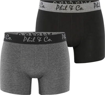 Produktbild von 2-Pack Retropants "Jersey" (Schwarz/Anthrazit) M