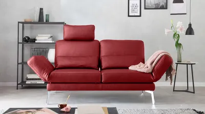 Produktbild von KAWOLA Sofa HURRICANE 2-Sitzer Leder rot