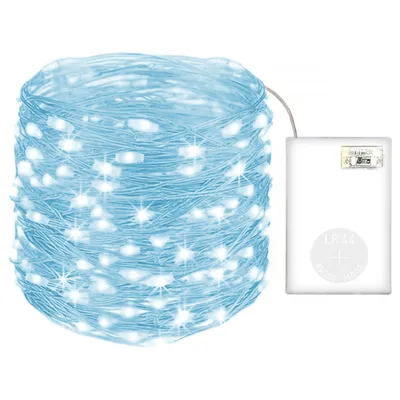 Produktbild von MasterLED LED Lichterkette Weihnachten - 20 LEDs - 6500K Kaltweiß - batteriebetrieben - Innen Deko - 3 Modi Blinken