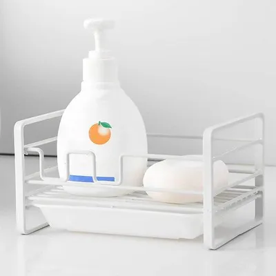 Obrázek produktu pro Držák na kuchyňské náčiní, odkapávač, bílý, nerezová ocel
