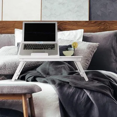 Obrázek produktu pro Skládací snídaňový stolek 35 x 60 x 24 cm do postele