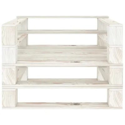 Produktbild von vidaXL Outdoor-Sessel Paletten Holz Weiß