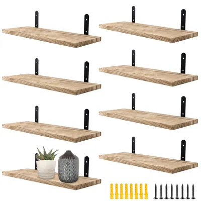 Productafbeelding van Omgoods - Set van 8 Houten Wandplanken voor Binnen