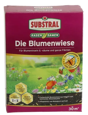 Produktbild von SUBSTRAL Saatmischung Blumenwiese, 300g, bis zu 30m², Rasen und Blumen