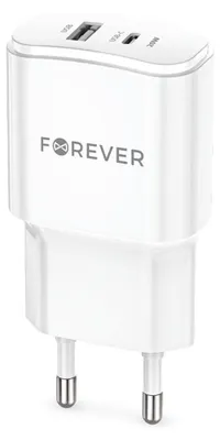 Immagine prodotto di Caricabatterie Forever 20W PD QC USB-C e USB a ricarica rapida