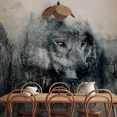 Zdjęcie produktu dla Vlies Fototapeta - Górski drapieżnik (czarno-biały) 150x105 cm Tiere g-A-0139-a-b