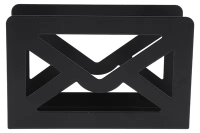 Produktbild von Metallische Briefablage - Moderne schwarze Posthalterung - Y4S375G8TA