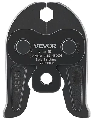 Zdjęcie produktu dla Szczęka zaciskowa VEVOR V15, szczypce zaciskowe 15 mm do rur ze stali nierdzewnej typu V, stalowe szczęki zaciskowe, kompatybilne ze standardowymi narzędziami do zaciskania, systemy grzewcze, wentylacyjne i klimatyzacyjne, rury gazowe
