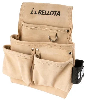 Image de ceinture porte-outils bellota, cuir, 4 poches