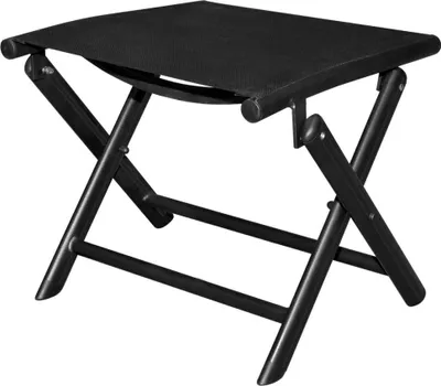 Image de Tabouret de pied pliable Noir Aluminium et Textilène
