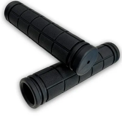 Obrázek produktu pro Ergonomické gripy na kolo, měkká guma, protiskluzové, 120 mm, černé