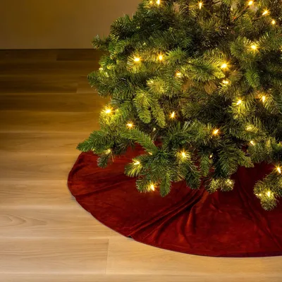 Produktbild von LUMI - Weihnachtsbaumdecke - Ø120 cm - Samt - Biking Red - Rot