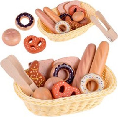 Brotkorb mit Holzgebäck ZA4134