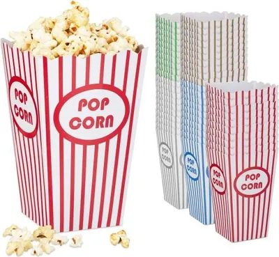 Obrázek produktu pro Sáčky na popcorn, 50 ks, 5 barev
